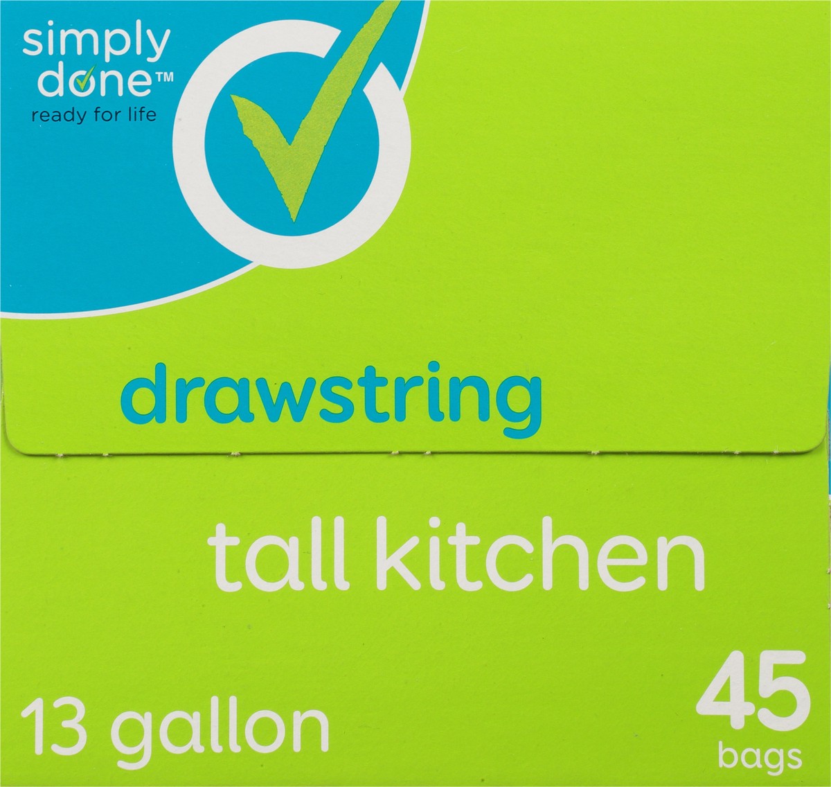 slide 2 of 9, Simply Done Tall Kitchen Drawstring Trash Bags 45Ct, 45 ct