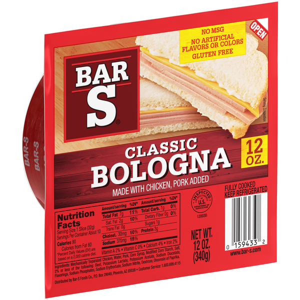 slide 1 of 7, Bar-S Classic Bologna 12 oz. Pack, 12 oz