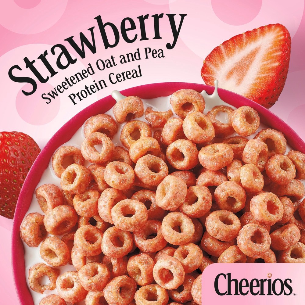 slide 4 of 6, Cheerios Protein Strawberry Large Size Breakfast Cereal - 11.2 oz, 11.2 oz