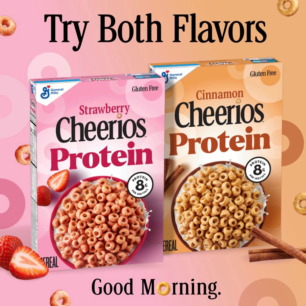 slide 6 of 6, Cheerios Protein Strawberry Large Size Breakfast Cereal - 11.2 oz, 11.2 oz