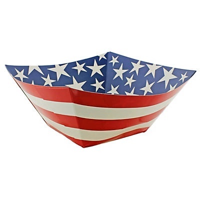 slide 1 of 1, Unique Industries Star Stripe Paper Square Bowl, 1 ct