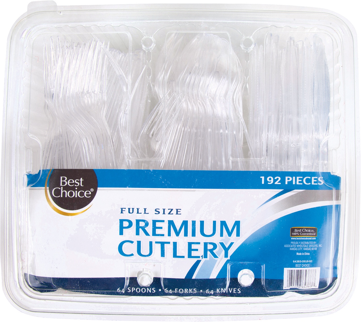 slide 1 of 1, Best Choice Assorted Crystal Cutlery Tray, 192 ct