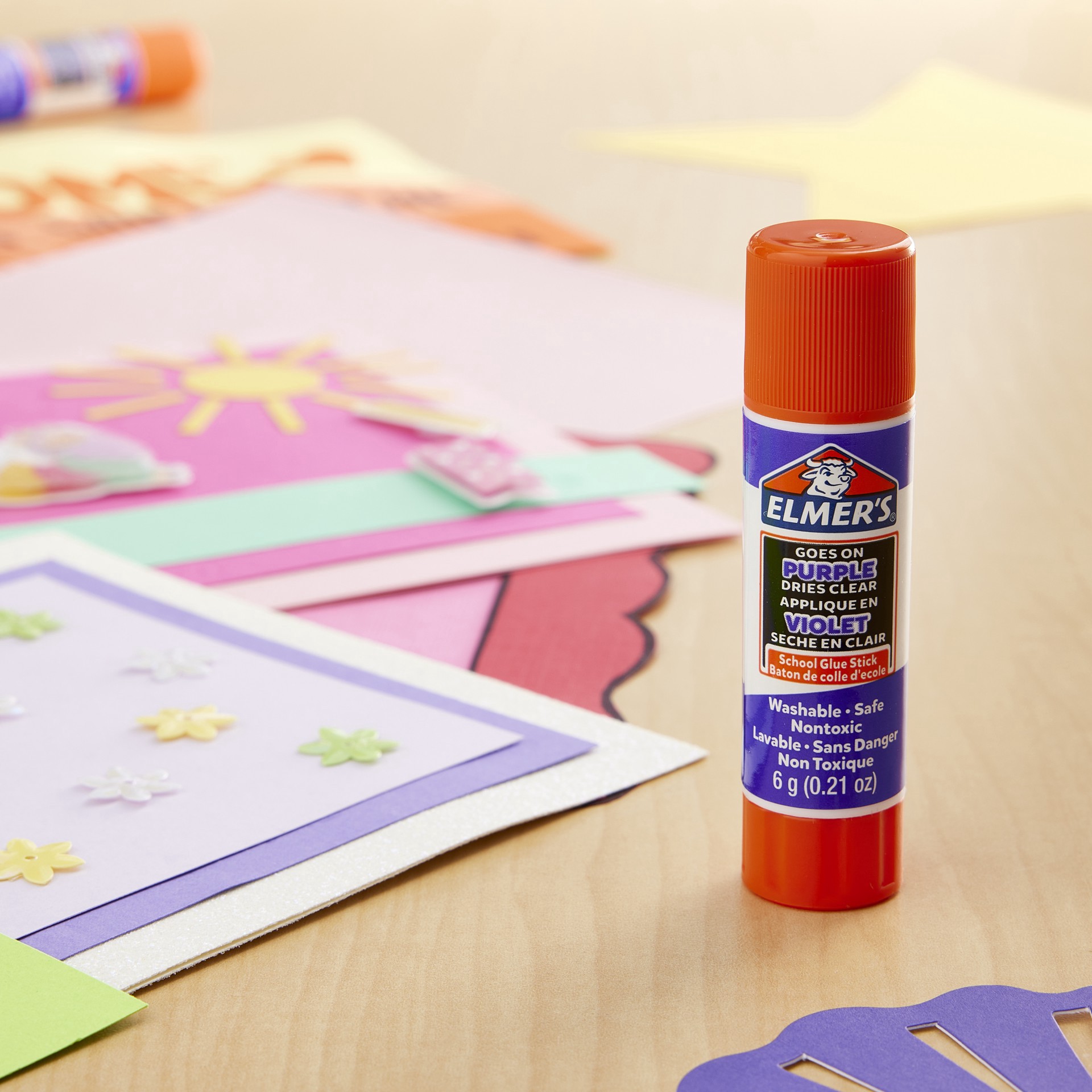 slide 3 of 4, Elmer's Elmer's Purple School Glue Sticks, Pack Of 12, 0.21 oz