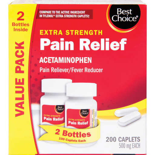 slide 1 of 1, Best Choice Extra Strength Painrelcaps Vauel Pack, 200 ct