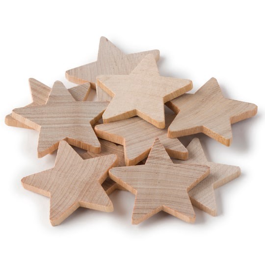 slide 1 of 2, 1.5" Birchwood Stars, 10ct. By Make Market, 10 ct