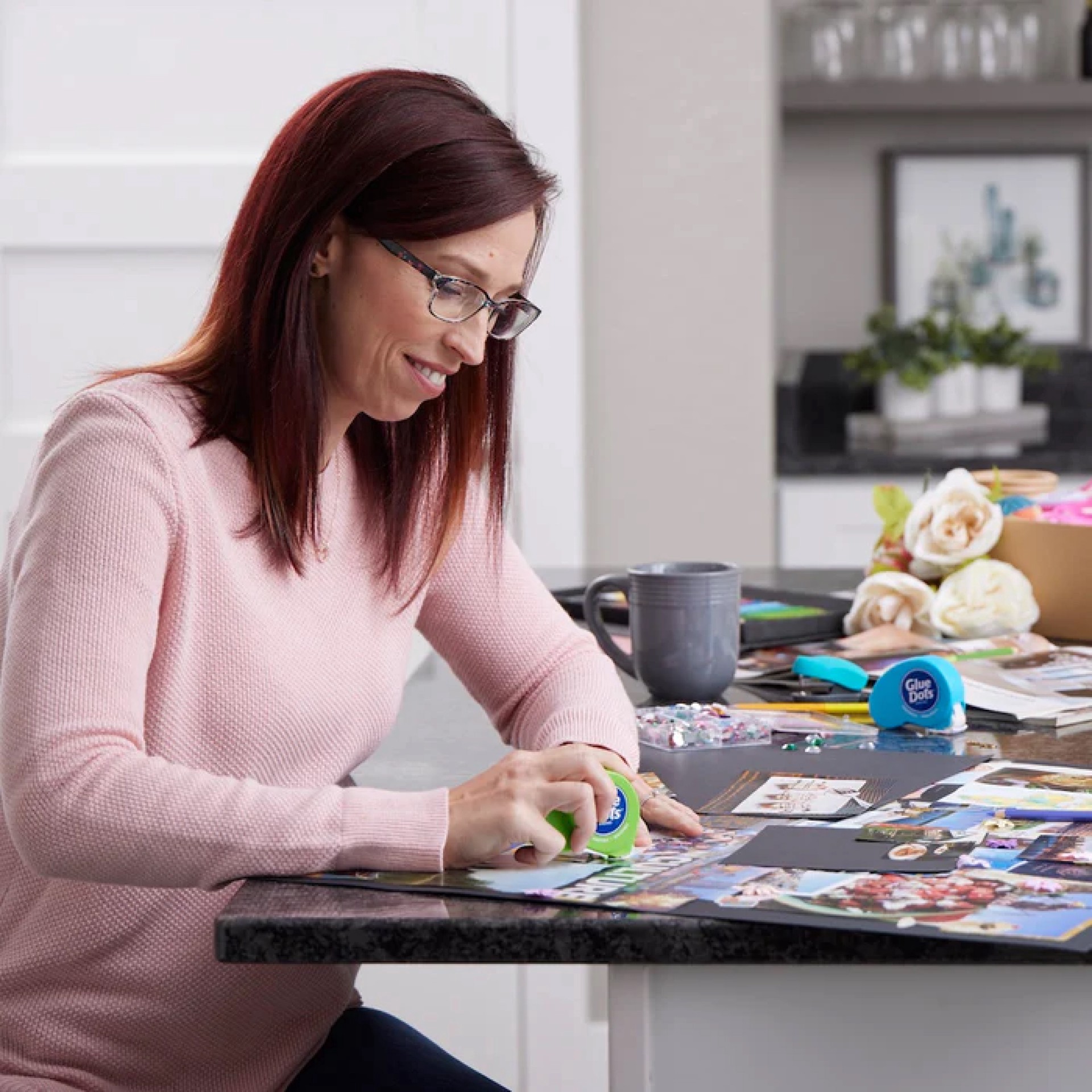 slide 3 of 3, Glue Dots Removable Glue Squares Dot N' Go Dispenser, 3/16 in