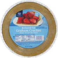 slide 1 of 1, Kroger Reduced Fat Graham Cracker Ready to Eat Pie Crust, 6 oz