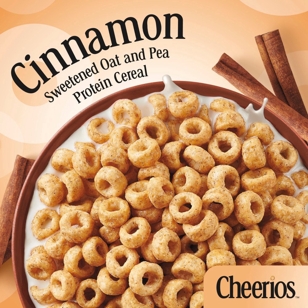 slide 3 of 6, Cheerios Protein Cereal, Cinnamon, 8g Protein, Large Size, 11.2 oz, 11.2 oz