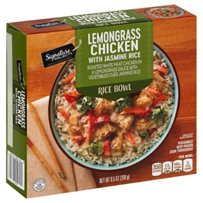 slide 1 of 9, Signature Select Bowl Rice Lemongrass Chicken, 9.5 oz