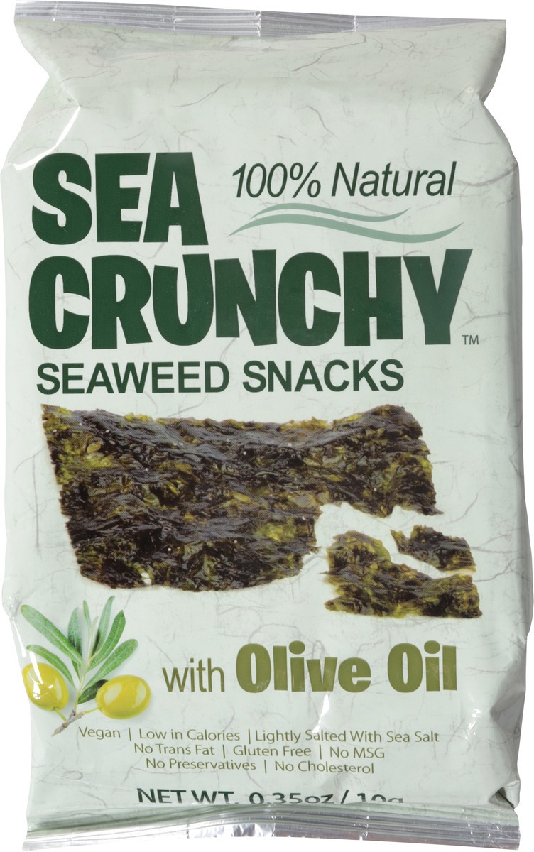 slide 6 of 13, Sea Crunchy Seaweed Snacks with Olive Oil 0.35 oz, 0.35 oz