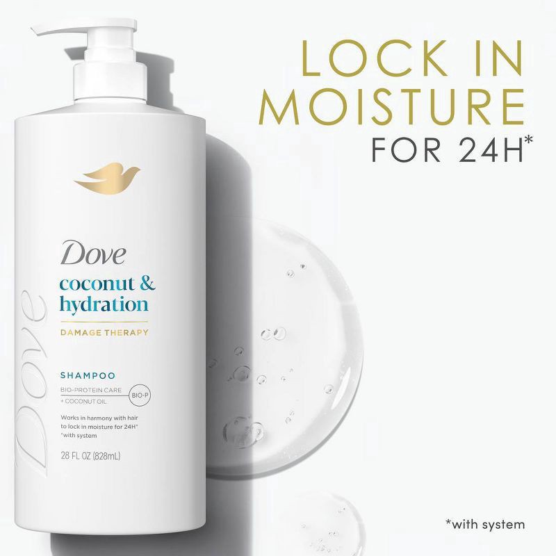 slide 5 of 11, Dove Shampoo Coconut Hydration 28 Fo - 28 FZ, 28 fl oz