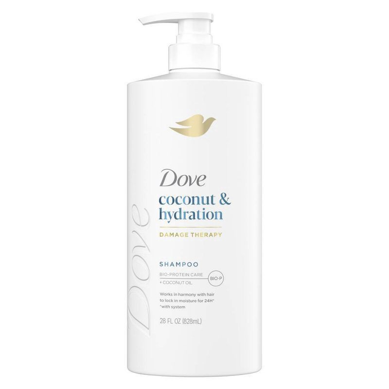 slide 1 of 11, Dove Shampoo Coconut Hydration 28 Fo - 28 FZ, 28 fl oz
