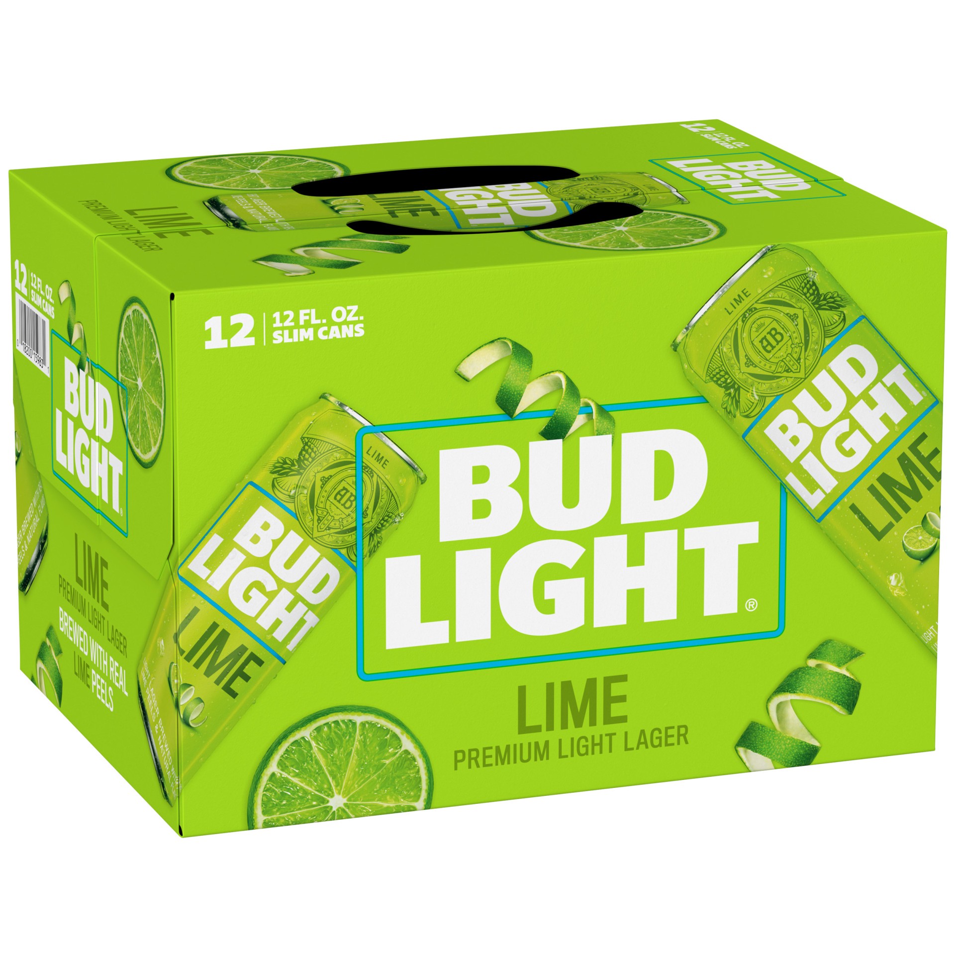 slide 1 of 3, Bud Light Lime Beer, 12 Pack 12 fl. oz. Cans, 144 fl oz