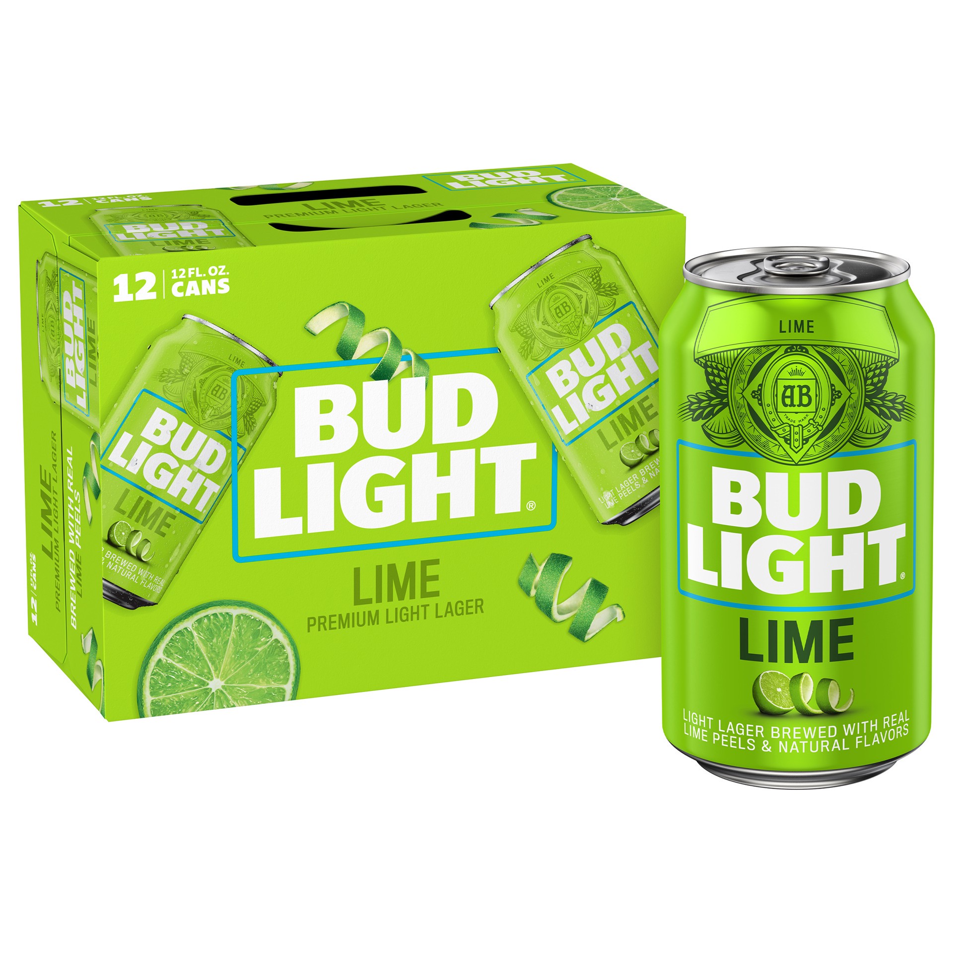 slide 1 of 3, Bud Light Lime Beer, 12 fl oz
