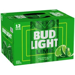 Bud Light Lime Beer, 12 Pack 12 fl. oz. Slim Cans, 4.2% ABV