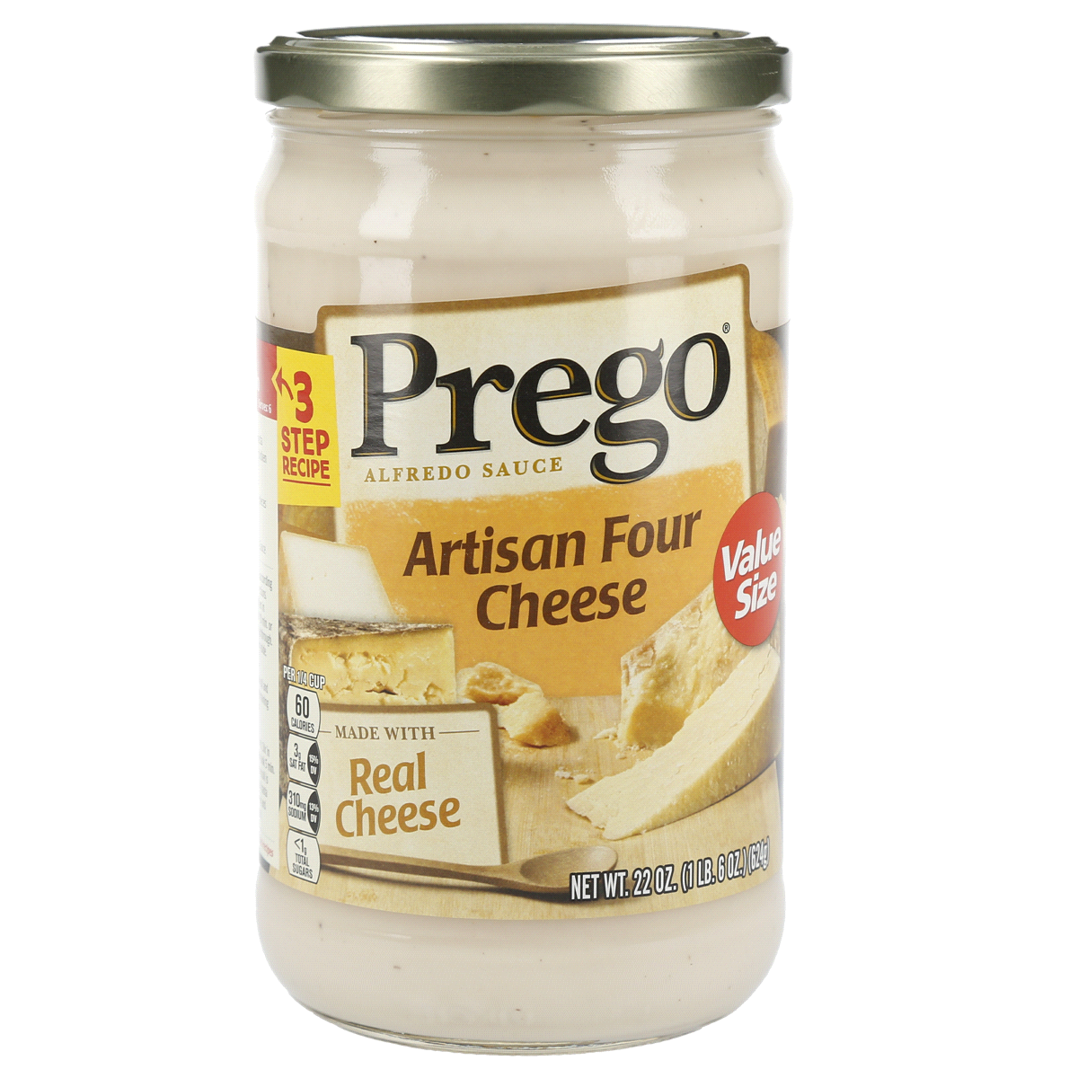 Prego Artisan Four Cheese Alfredo Sauce 22 oz | Shipt