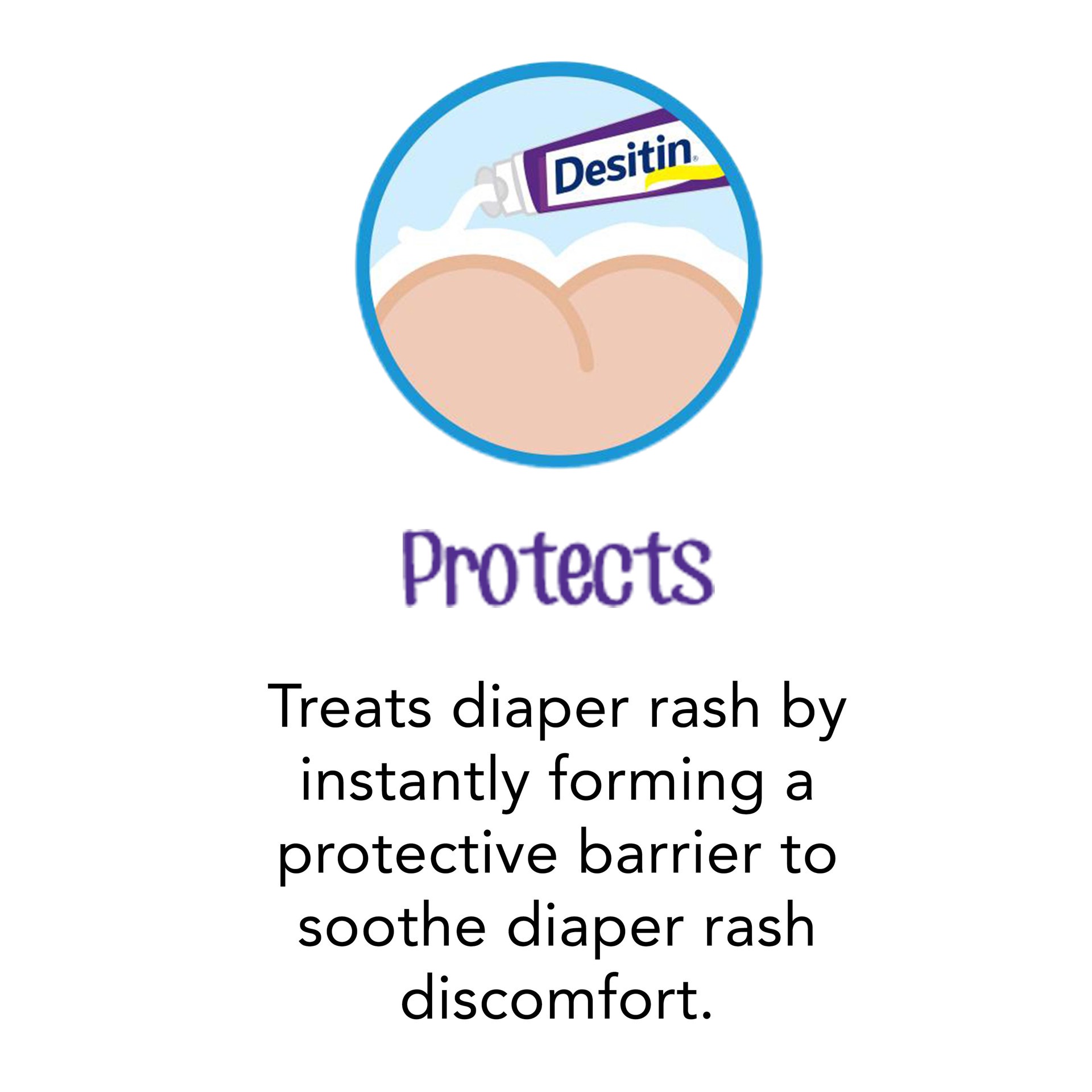 slide 3 of 9, Desitin Maximum Strength Baby Diaper Rash Cream with 40% Zinc Oxide for Treatment, Relief & Prevention, Hypoallergenic, Phthalate- & Paraben-Free Paste, Travel Size, 2 oz, 2 oz