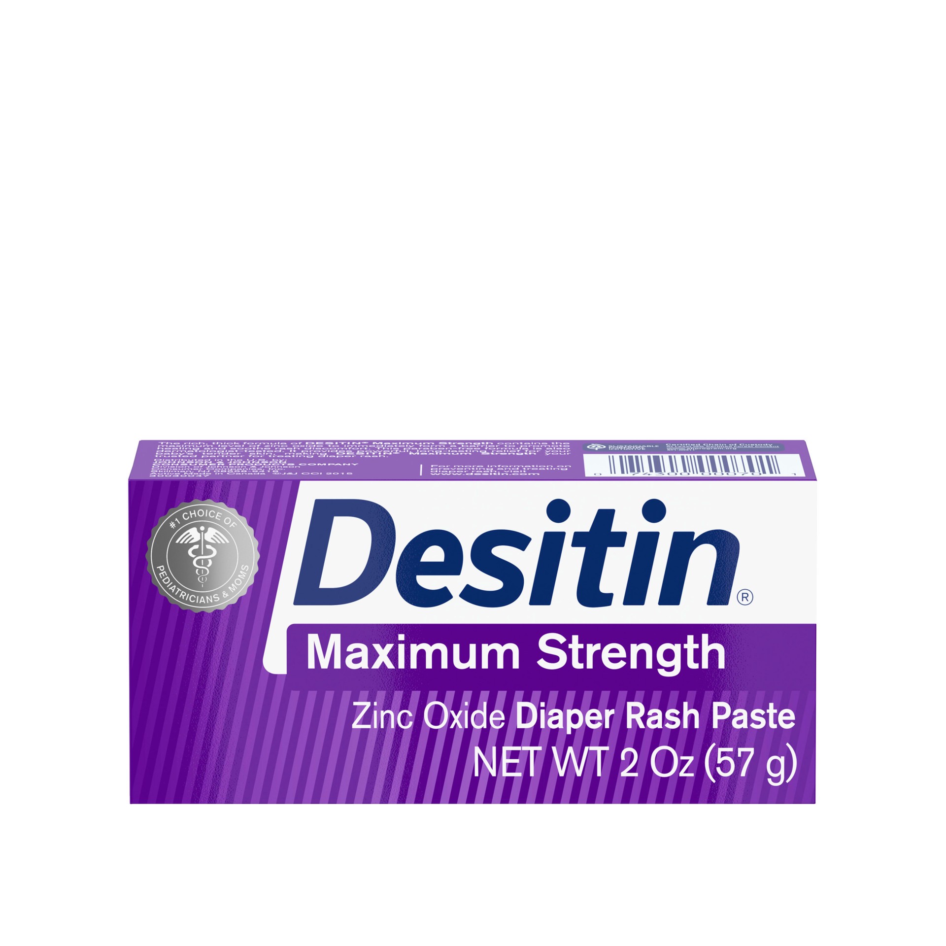 slide 1 of 9, Desitin Maximum Strength Baby Diaper Rash Cream with 40% Zinc Oxide for Treatment, Relief & Prevention, Hypoallergenic, Phthalate- & Paraben-Free Paste, Travel Size, 2 oz, 2 oz