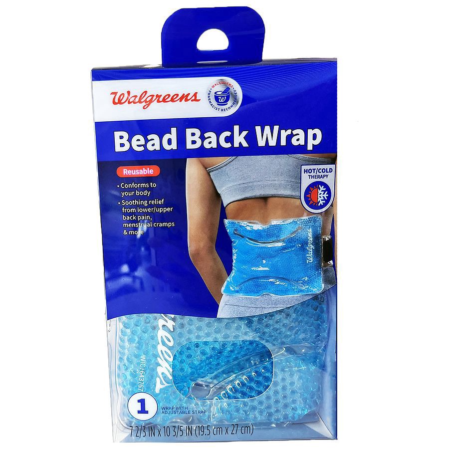 slide 1 of 4, Walgreens Hot/Cold Beads Back Wrap, 1 ct