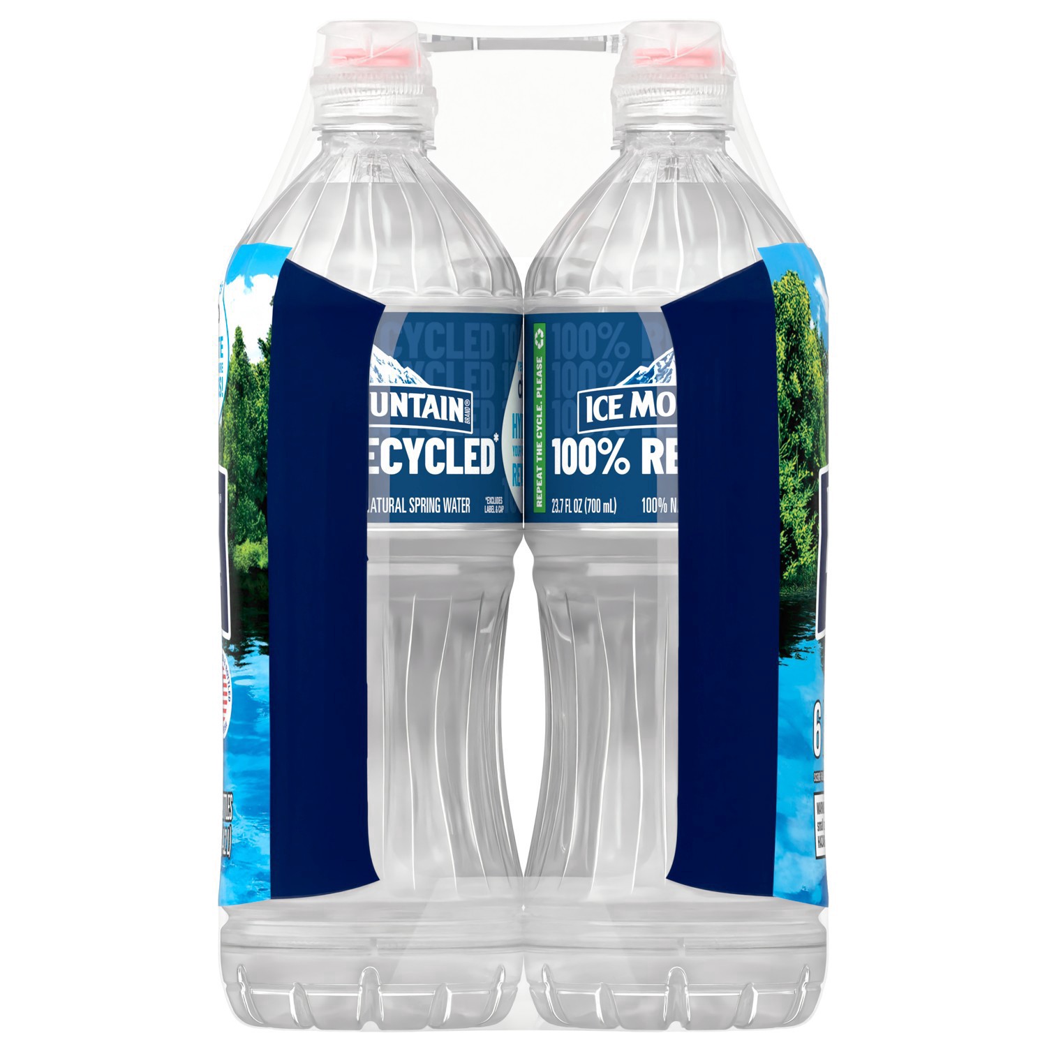 slide 5 of 7, ICE MOUNTAIN Brand 100% Natural Spring Water, 23.7-ounce plastic bottles (Total of 24), 23.7 oz