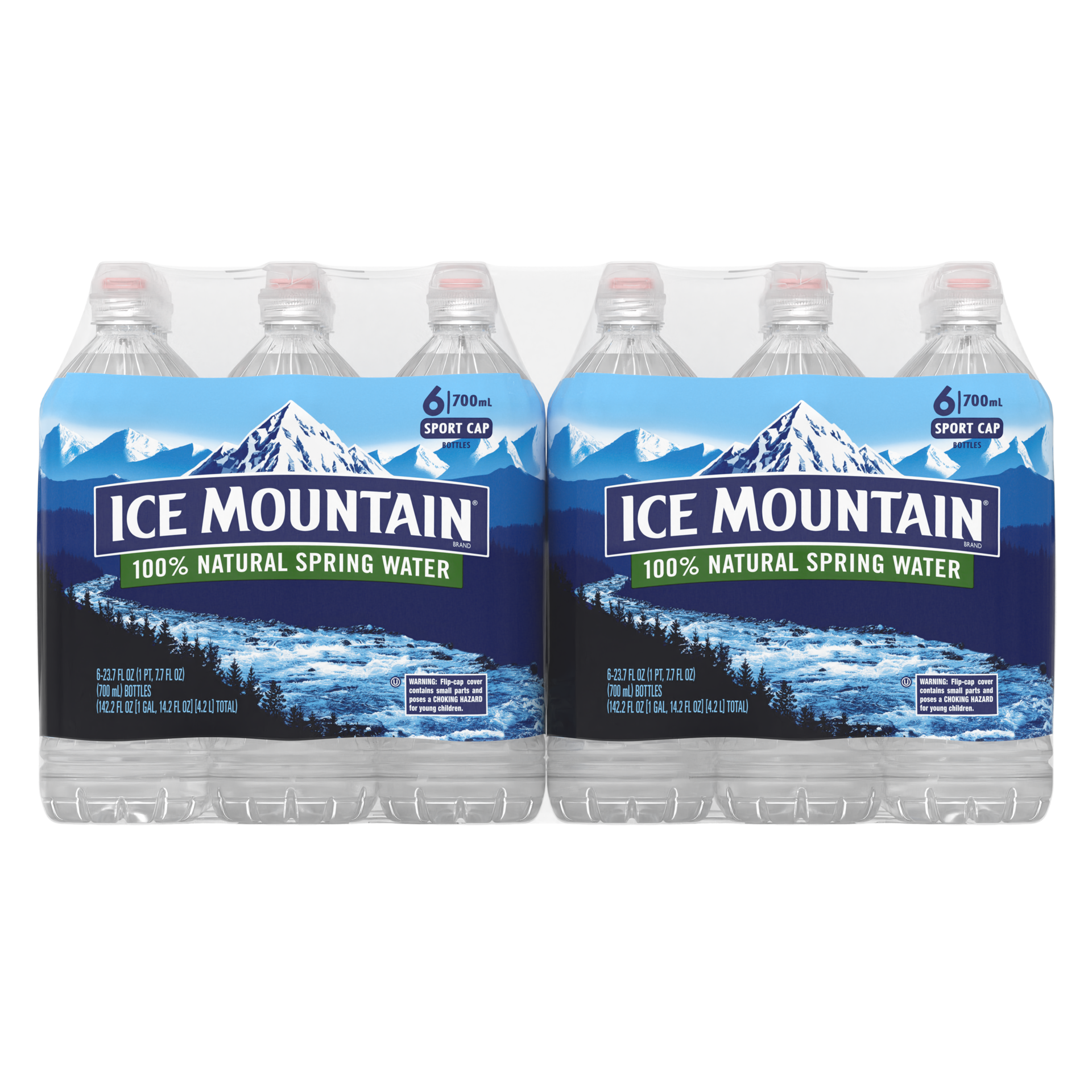 slide 1 of 7, ICE MOUNTAIN Brand 100% Natural Spring Water, 23.7-ounce plastic bottles (Total of 24), 23.7 oz