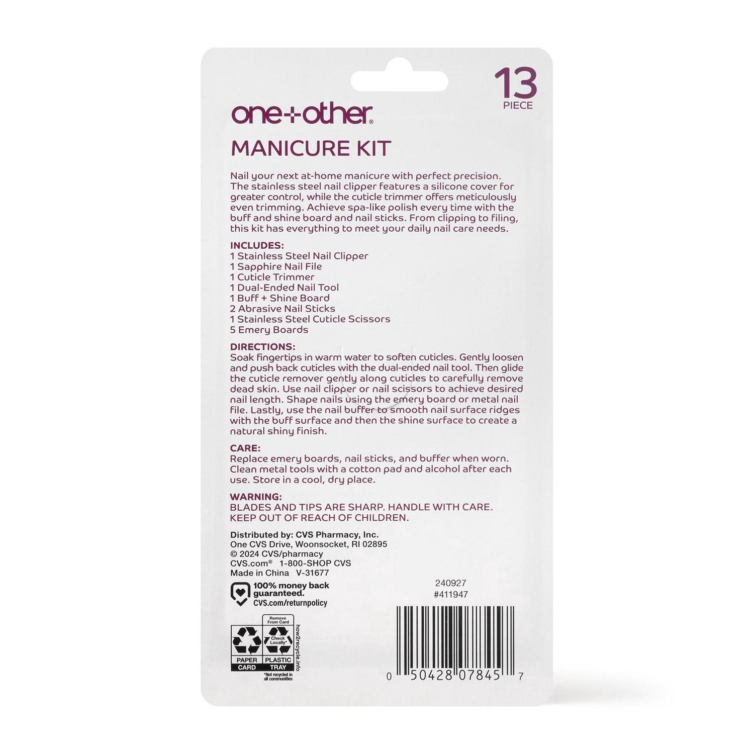 slide 2 of 12, One+other 7-Piece Manicure Kit, 1 ct
