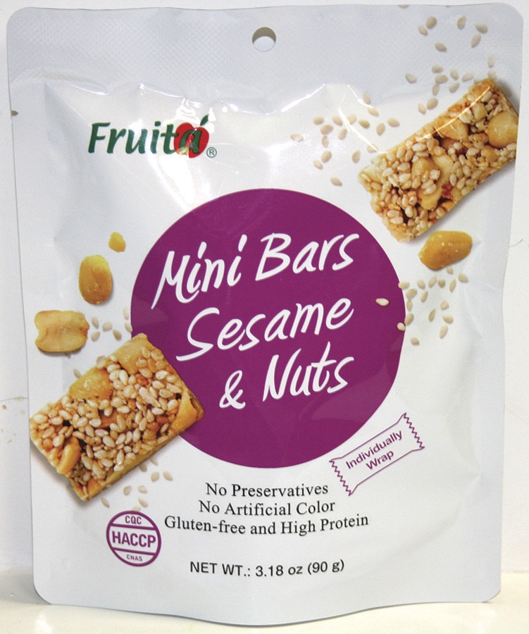 slide 1 of 1, Fruita Mini Bars Sesame & Nuts, 3.18 oz