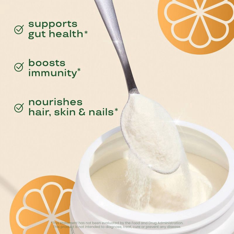 slide 6 of 6, BLOOM NUTRITION Colostrum & Collagen Peptides Powder - Orange Cream - 4.23oz/25 Servings, 4.23 oz, 25 servings