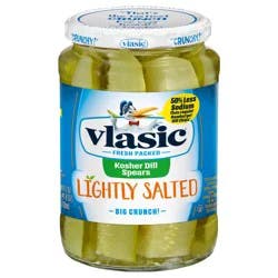 Vlasic Lightly Salted Kosher Dill Pickle Spears- 24 fl oz