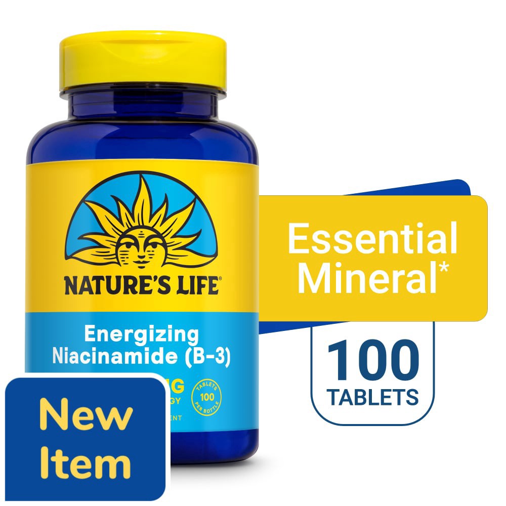 slide 3 of 3, Nature's Life Natures Life Niacinamide Sr, 100 ct