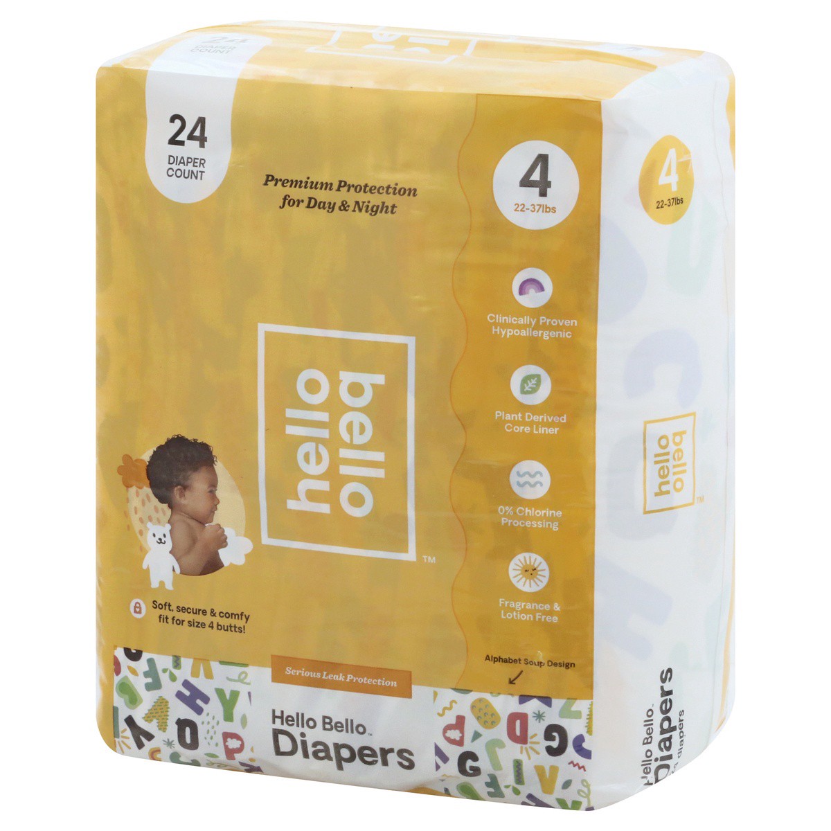 slide 9 of 9, Hello Bello 4 Diapers 24 ea, 1 ct