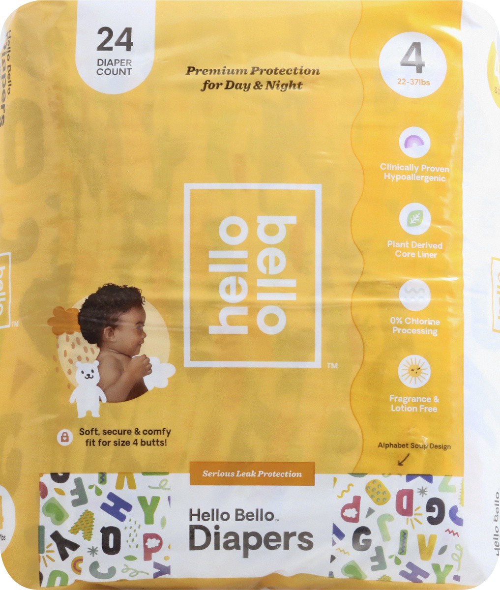 slide 8 of 9, Hello Bello 4 Diapers 24 ea, 1 ct