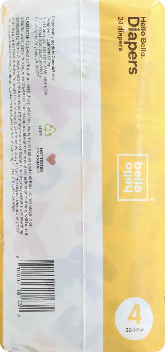 slide 4 of 9, Hello Bello 4 Diapers 24 ea, 1 ct