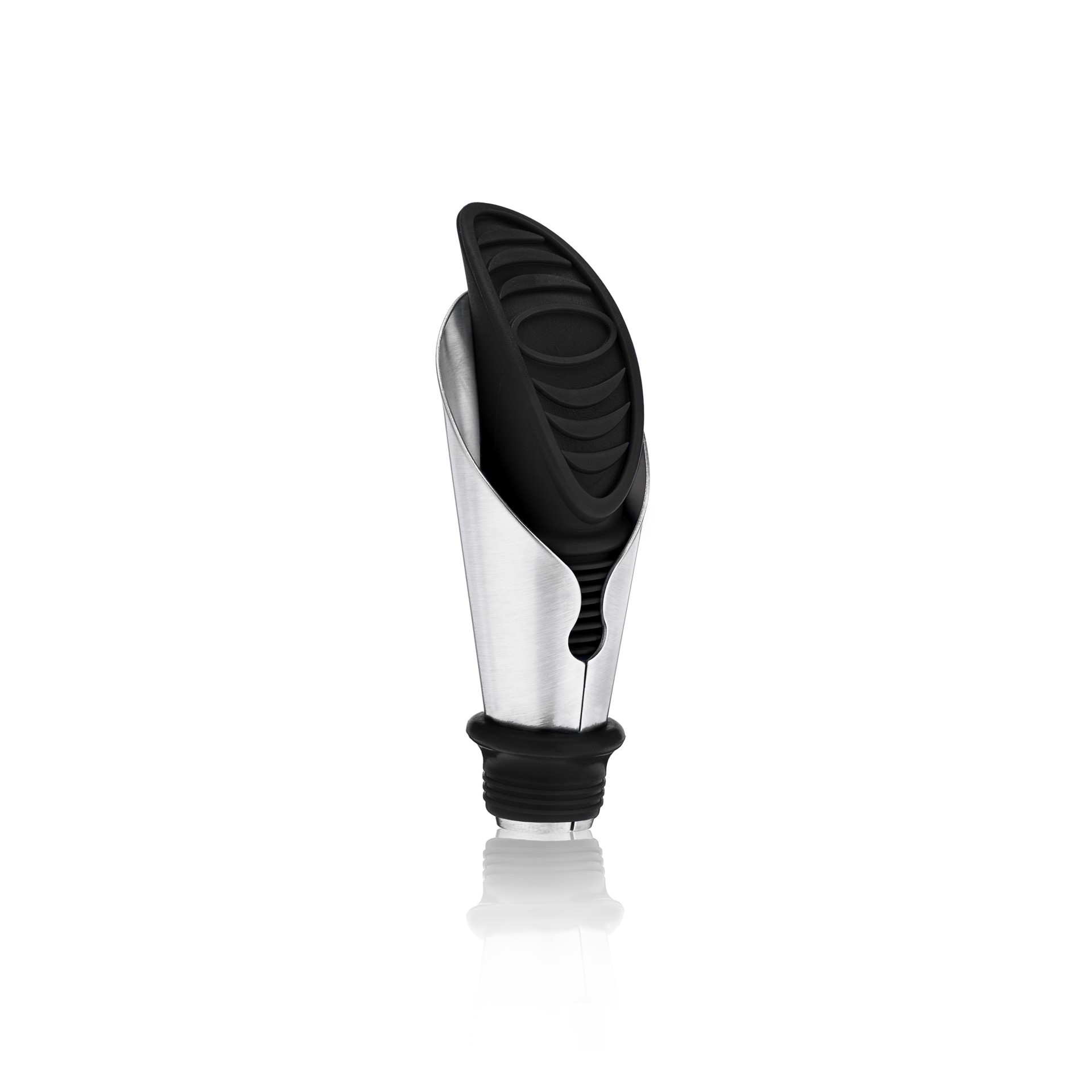 slide 1 of 2, true Duo Bottle Stopper And Pour Spout in Black by True, 1 cnt