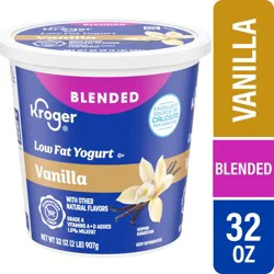 Kroger Low Fat Blended Vanilla Yogurt