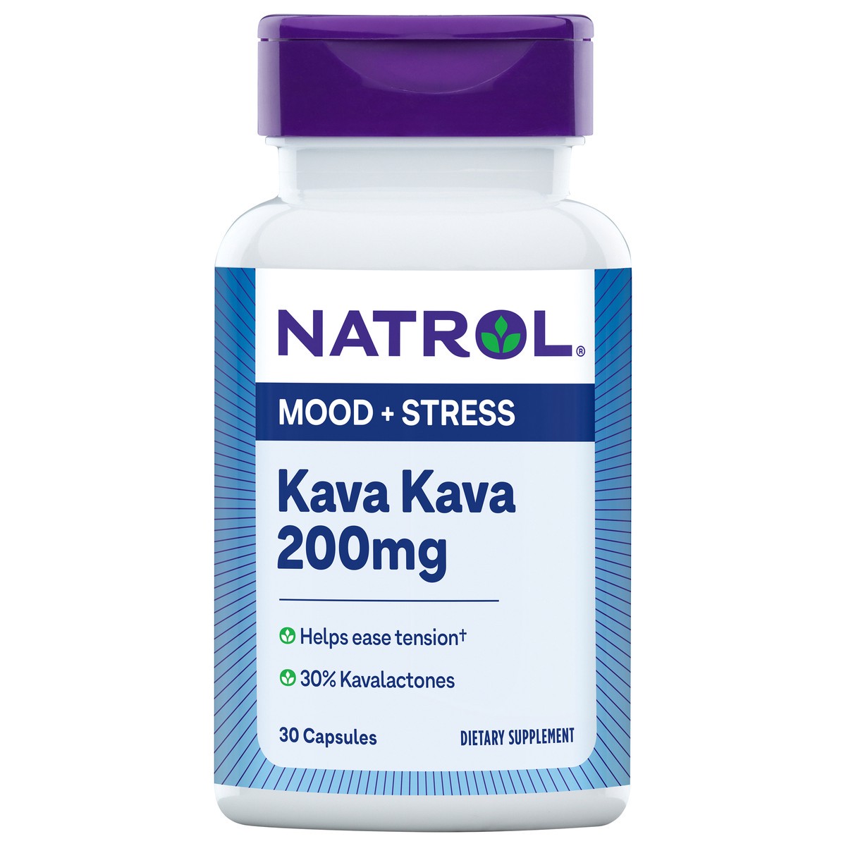 slide 3 of 8, Natrol Mood & Stress Kava Kava 200mg, Dietary Supplement for Relaxation and Eases Tension, 30 Capsules, 15-30 Day Supply, 30 ct