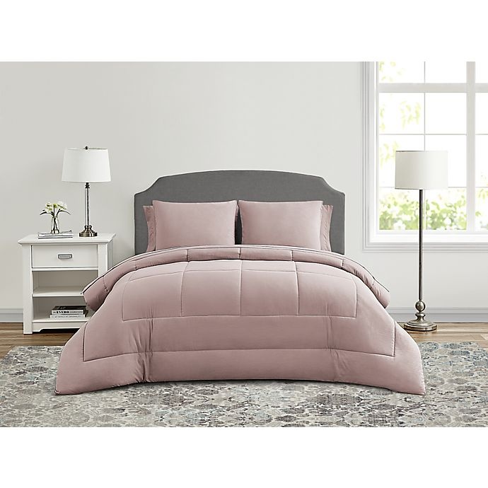 slide 1 of 1, Wamsutta Lustleigh Washed California King Comforter Set - Rose, 7 ct