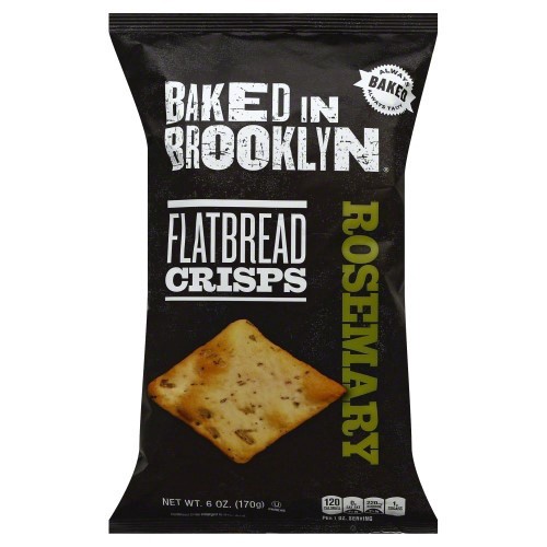 slide 1 of 1, Baked in Brooklyn Flatbread Crisps, Rosemary, 6 oz