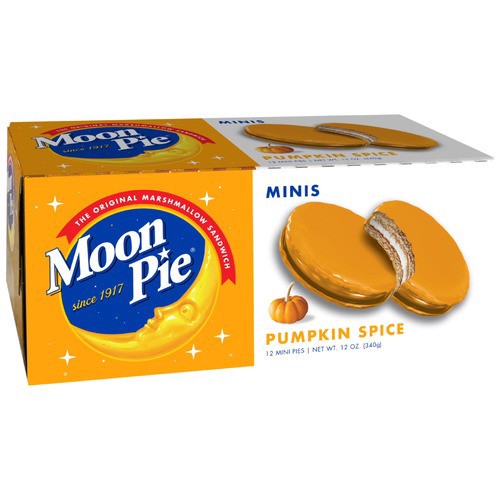 slide 1 of 1, Moon Pie Pumpkin Spice Mini Moon Pi, 1 ct
