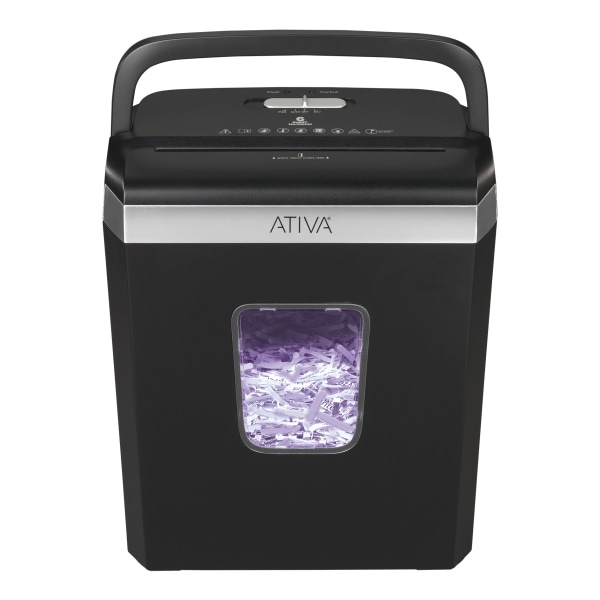 slide 1 of 6, Ativa 6 Sheet Cross-Cut Shredder, Black, A06Cc19, 1 ct