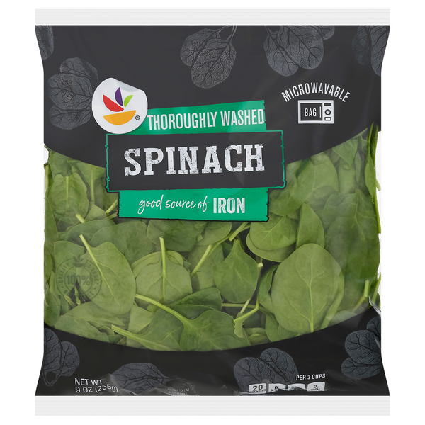 slide 1 of 1, Giant Ready to Microwave Spinach, 9 oz