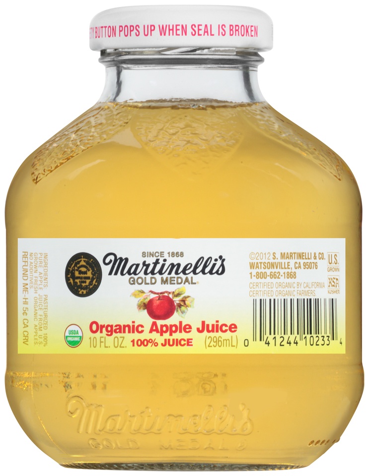 slide 1 of 4, Martinelli's Martinelli Apple Juice Organic, 10 oz