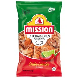 Mission Chicharrones Chile Limon, 4 oz Bag