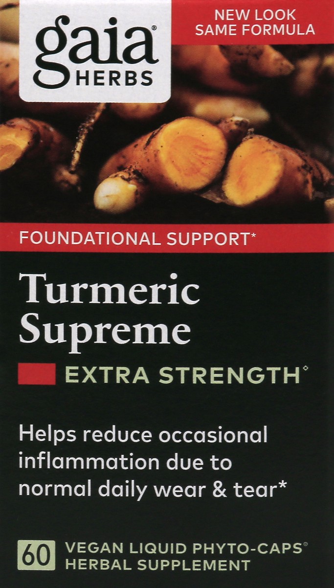 slide 6 of 9, Gaia Herbs Turmeric Supreme 60 ea, 60 ct