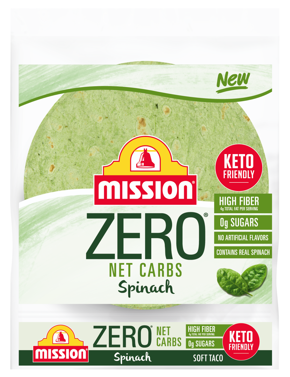 slide 1 of 1, Mission 0 Net Carb Sft Spnch, 11 oz