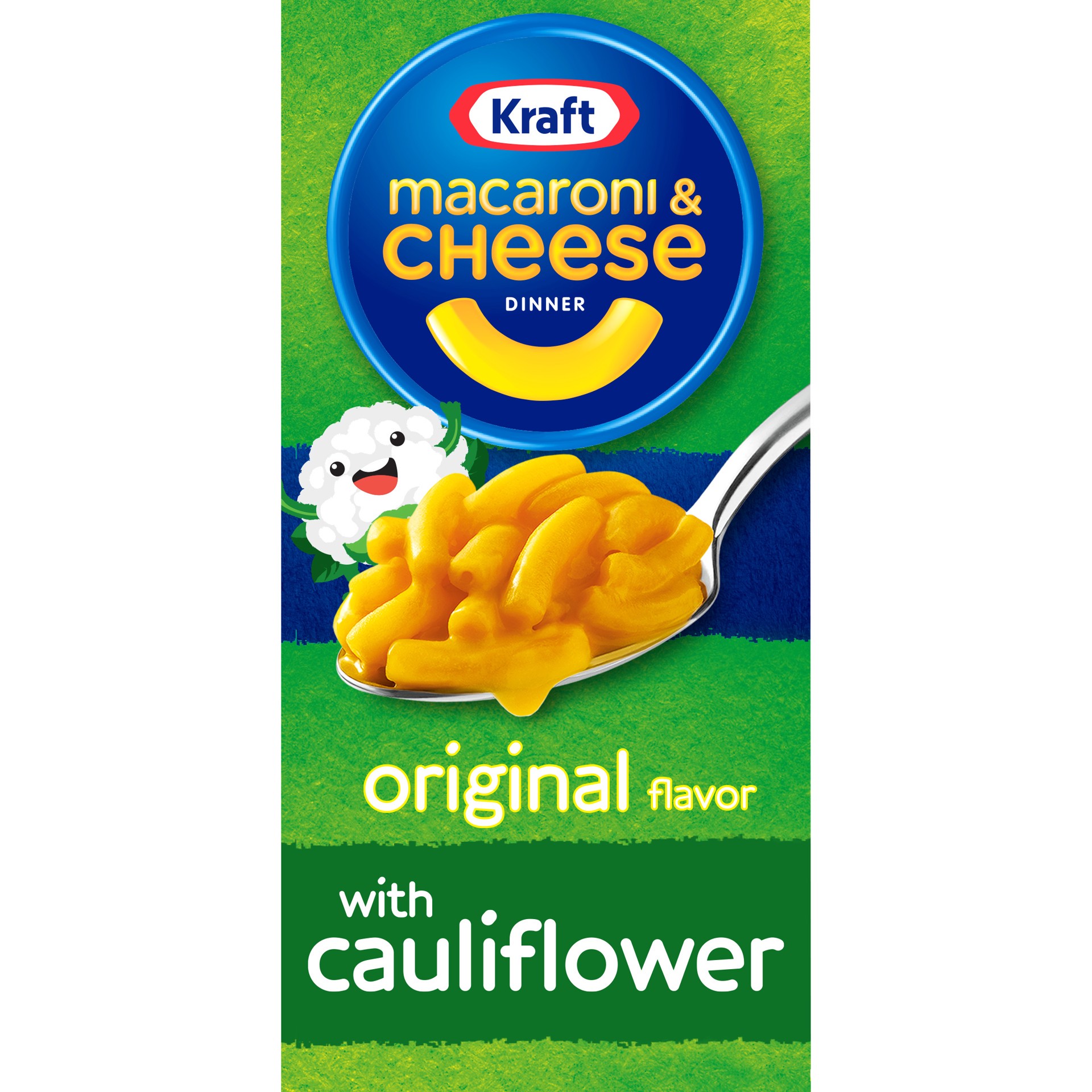 slide 1 of 12, Kraft Original Macaroni & Cheese Dinner with Cauliflower Added to the Pasta, 5.5 oz