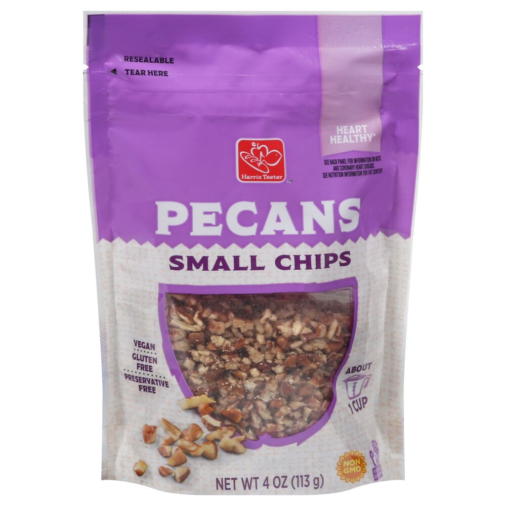 slide 1 of 2, Harris Teeter Small Chips Pecans, 4 oz