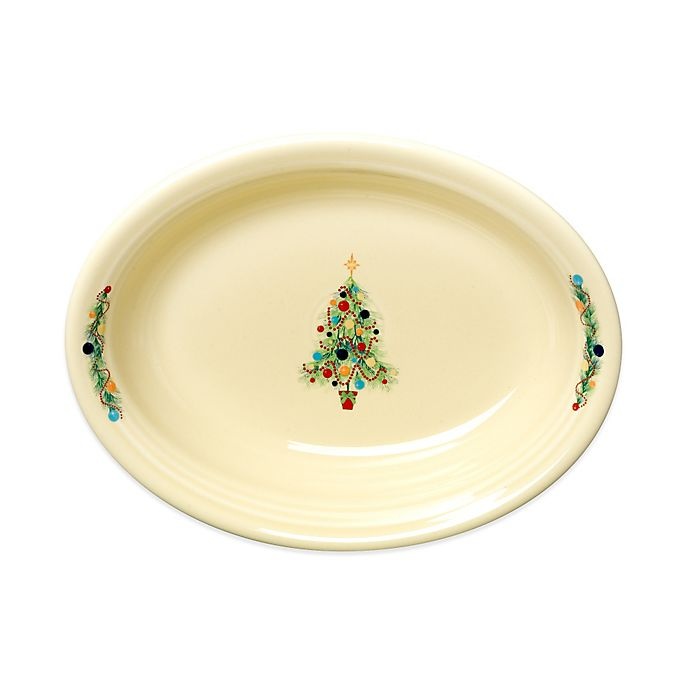 slide 1 of 1, Fiesta Christmas Tree Oval Vegetable Bowl, 1 ct