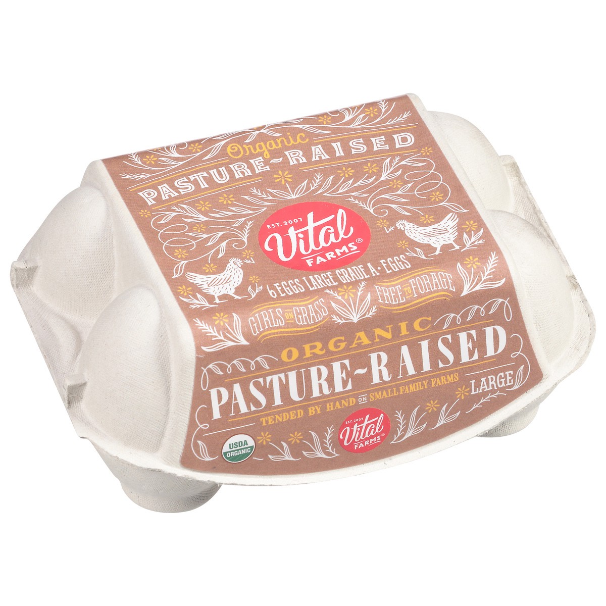 slide 4 of 9, Vital Farms Pasture Raised Organic Eggs- Large 6 Count, 6 ct