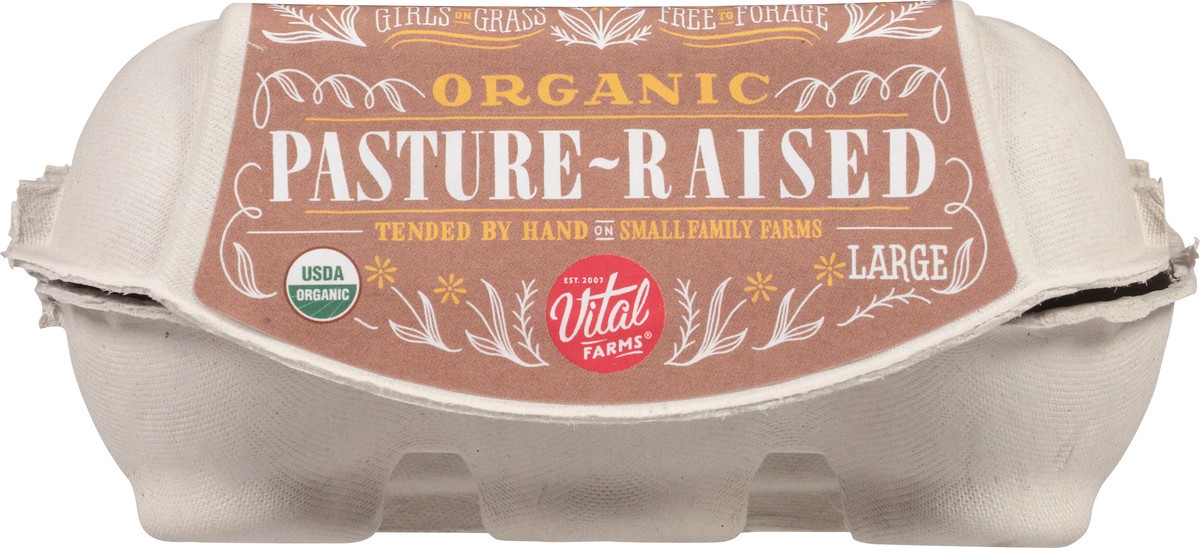 slide 6 of 9, Vital Farms Pasture Raised Organic Eggs- Large 6 Count, 6 ct